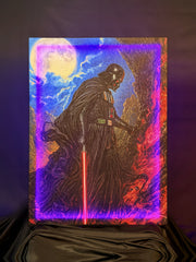 Moonlit Shadow Warrior – RGB Fabric Canvas Wall Art