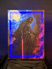 Moonlit Shadow Warrior – RGB Fabric Canvas Wall Art