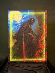 Moonlit Shadow Warrior – RGB Fabric Canvas Wall Art