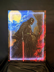 Moonlit Shadow Warrior – RGB Fabric Canvas Wall Art