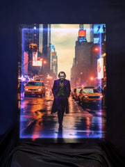 Neon City Trickster – RGB Fabric Canvas Wall Art