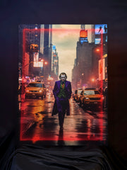 Neon City Trickster – RGB Fabric Canvas Wall Art