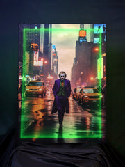 Neon City Trickster – RGB Fabric Canvas Wall Art