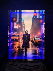 Neon City Trickster – RGB Fabric Canvas Wall Art