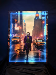 Neon City Trickster – RGB Fabric Canvas Wall Art
