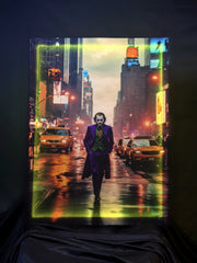 Neon City Trickster – RGB Fabric Canvas Wall Art