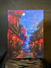 Tokyo Lantern Night – RGB Fabric Canvas Wall Art