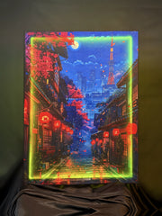 Tokyo Lantern Night – RGB Fabric Canvas Wall Art