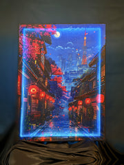 Tokyo Lantern Night – RGB Fabric Canvas Wall Art