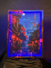 Tokyo Lantern Night – RGB Fabric Canvas Wall Art
