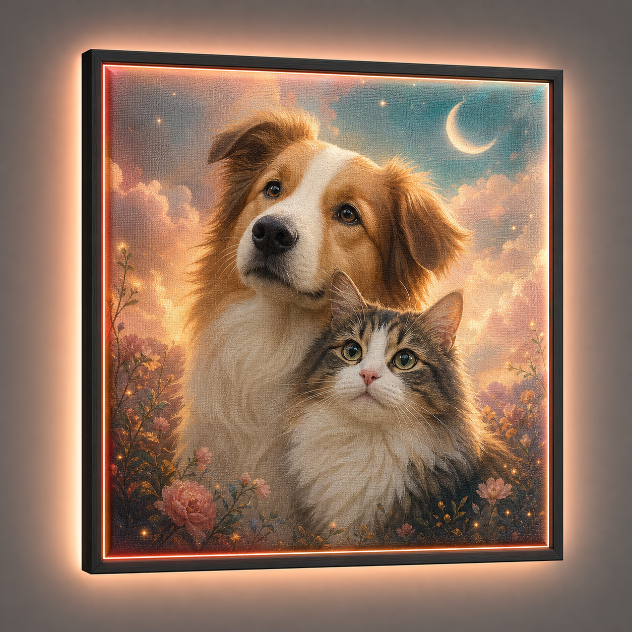 Dream Pet Portrait custom RGB fabric canvas wall art