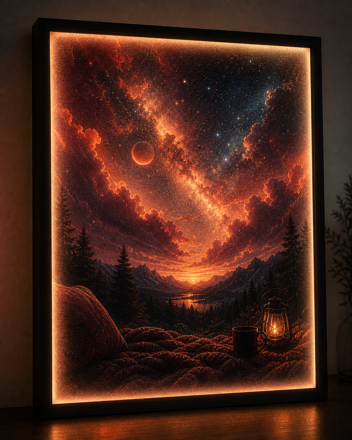 Cozy Nebula custom RGB fabric canvas wall art