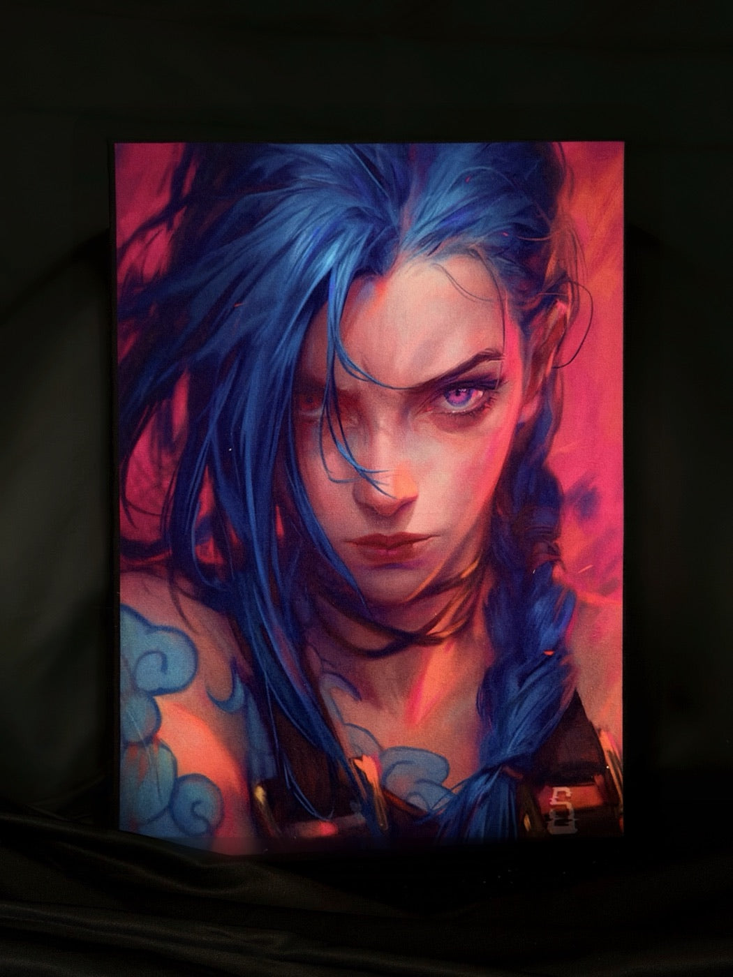 Blue-Haired Rebel fabric canvas real product photo