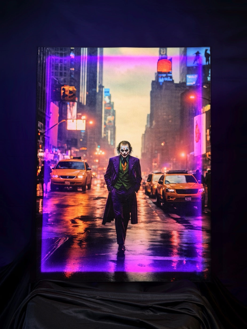 Rainy City Antihero RGB fabric canvas real product photo